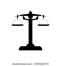 Scale icon illustrated on background