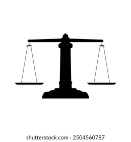 Scale icon illustrated on background