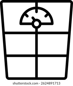 scale icon illustration design with outline, this is not made from any AI generation