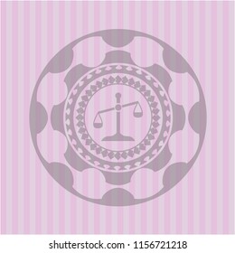 scale icon inside badge with pink background