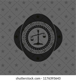 scale icon inside black badge