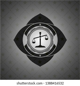 scale icon inside black badge