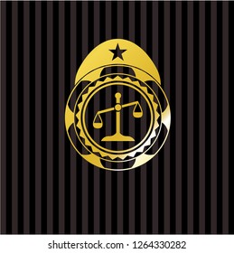 scale icon inside golden badge