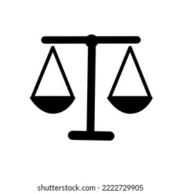 Scale icon isolated on white backgound, vector illustration