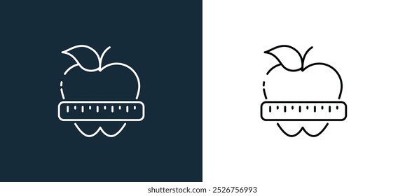 Skala-Symbol einzeln auf Weiß und Schwarz. skalieren Kontur lineares Vektorsymbol aus der Nahrungssammlung für mobile Apps, Web und ui.