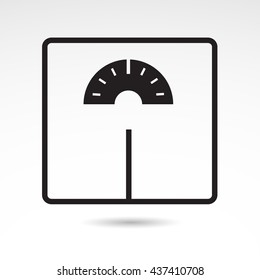 Scale icon isolated on white background. Vector art.