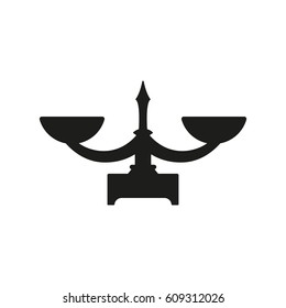 Scale icon isolated on white background. Vector