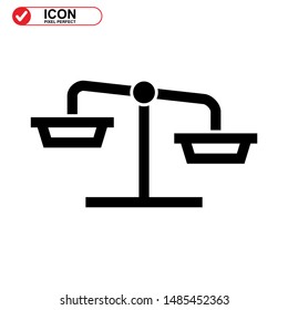 scale icon isolated sign symbol vector illustration - high quality black style vector icons
