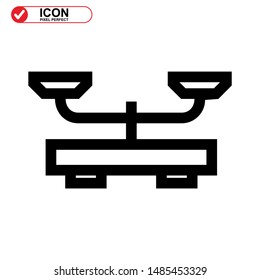 scale icon isolated sign symbol vector illustration - high quality black style vector icons
