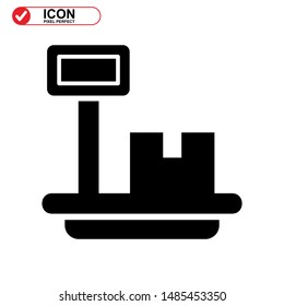 scale icon isolated sign symbol vector illustration - high quality black style vector icons
