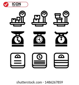 scale icon isolated sign symbol vector illustration - Collection of high quality black style vector icons
