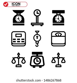 scale icon isolated sign symbol vector illustration - Collection of high quality black style vector icons
