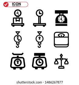 scale icon isolated sign symbol vector illustration - Collection of high quality black style vector icons
