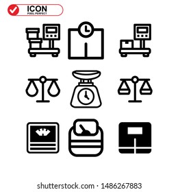 scale icon isolated sign symbol vector illustration - Collection of high quality black style vector icons
