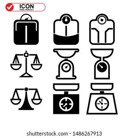 scale icon isolated sign symbol vector illustration - Collection of high quality black style vector icons
