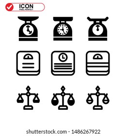 scale icon isolated sign symbol vector illustration - Collection of high quality black style vector icons
