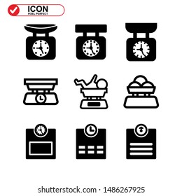 scale icon isolated sign symbol vector illustration - Collection of high quality black style vector icons
