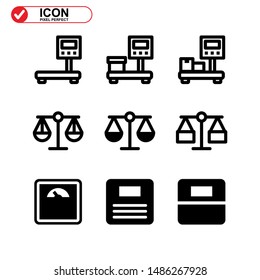 scale icon isolated sign symbol vector illustration - Collection of high quality black style vector icons
