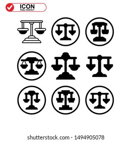 scale icon isolated sign symbol vector illustration - Collection of high quality black style vector icons
