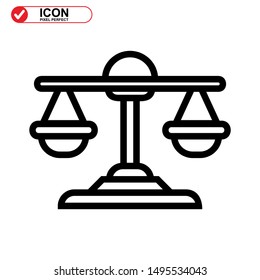 scale icon isolated sign symbol vector illustration - high quality black style vector icons
