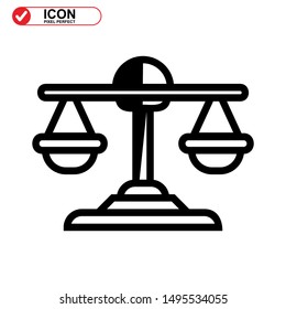 scale icon isolated sign symbol vector illustration - high quality black style vector icons
