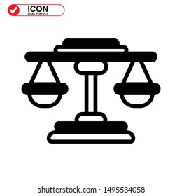 scale icon isolated sign symbol vector illustration - high quality black style vector icons
