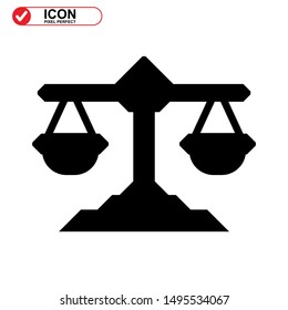 scale icon isolated sign symbol vector illustration - high quality black style vector icons
