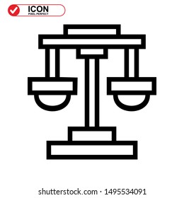 scale icon isolated sign symbol vector illustration - high quality black style vector icons
