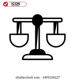 scale icon isolated sign symbol vector illustration - high quality black style vector icons
