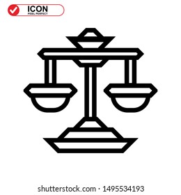 scale icon isolated sign symbol vector illustration - high quality black style vector icons
