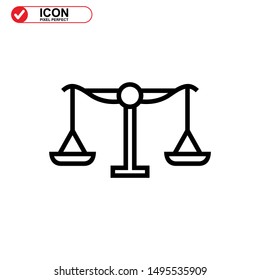 scale icon isolated sign symbol vector illustration - high quality black style vector icons
