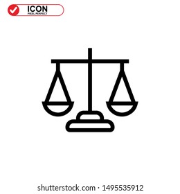 scale icon isolated sign symbol vector illustration - high quality black style vector icons
