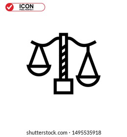 scale icon isolated sign symbol vector illustration - high quality black style vector icons
