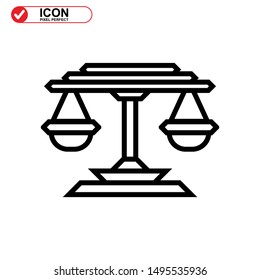 scale icon isolated sign symbol vector illustration - high quality black style vector icons
