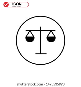 scale icon isolated sign symbol vector illustration - high quality black style vector icons
