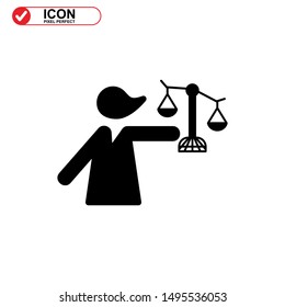 scale icon isolated sign symbol vector illustration - high quality black style vector icons
