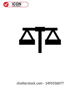 scale icon isolated sign symbol vector illustration - high quality black style vector icons
