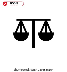 scale icon isolated sign symbol vector illustration - high quality black style vector icons
