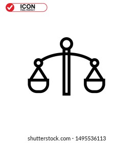 scale icon isolated sign symbol vector illustration - high quality black style vector icons
