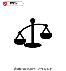 scale icon isolated sign symbol vector illustration - high quality black style vector icons
