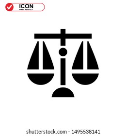 scale icon isolated sign symbol vector illustration - high quality black style vector icons
