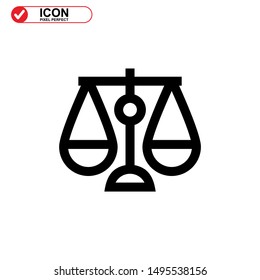 scale icon isolated sign symbol vector illustration - high quality black style vector icons
