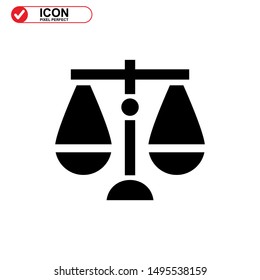 scale icon isolated sign symbol vector illustration - high quality black style vector icons
