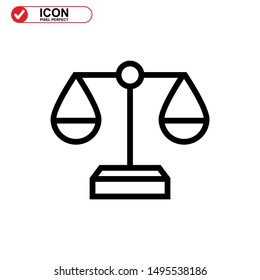 scale icon isolated sign symbol vector illustration - high quality black style vector icons

