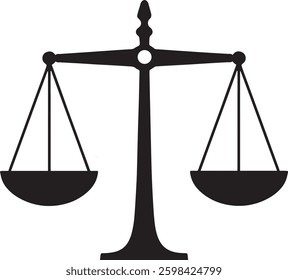 Scale icon, Justice scales, Weight scale, Scale vector illustration