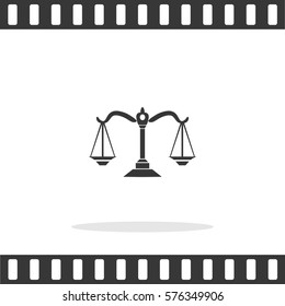 Scale icon of justice symbol Vector Icon