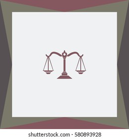 Scale icon of justice symbol Vector Icon.