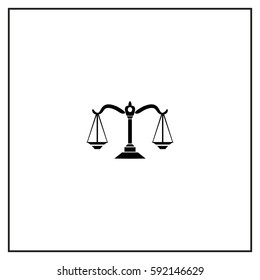 Scale icon of justice symbol Vector Icon.