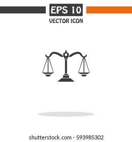 Scale icon of justice symbol Vector Icon.