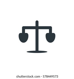 Scale icon. Justice vector